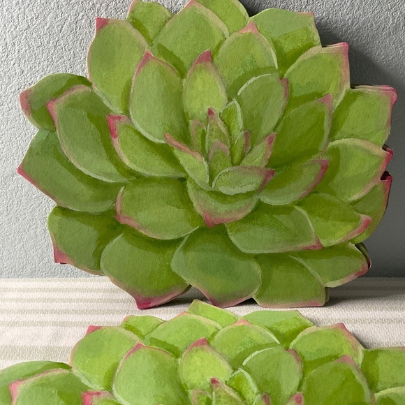 CASPARI Succulents Die-Cut Placemat Set 10 - Picture 2 of 8